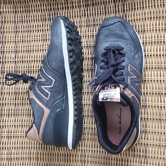 New Balance Encap 574 Charcoal sparkle copper sneaker - Picture 3 of 8